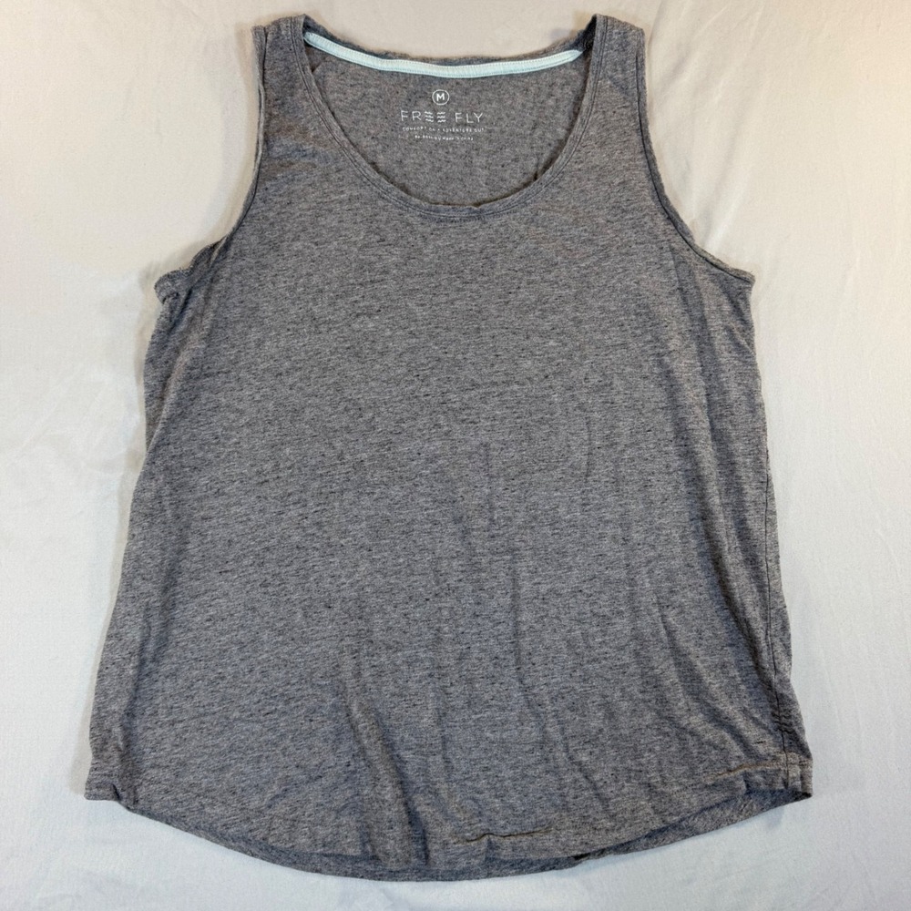Free Fly Womens Bamboo Blend Tank Top Heathered Gray Adventure Cut Size Medium